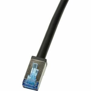 Cablu S/FTP LOGILINK Cat6a, cupru-aluminiu, 2 m, negru, AWG26, dublu ecranat CQ7053S imagine
