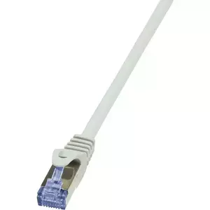 Cablu S/FTP LOGILINK Cat7, LSZH, cupru, 600MHz, mufe RJ45 Cat6a, 1 m, gri, AWG26, dublu ecranat CQ4032S imagine