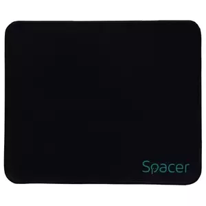 Mousepad Spacer, cauciuc si material textil, 220 x 180 x 2 mm, negru, SP-PAD-S imagine