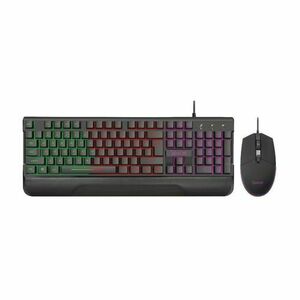 Kit Gaming SPACER USB SPGK-INVICTUS , tastatura Iluminare RGB rainbow si mouse optic 3200 dpi iluminare 7 culori, negru imagine