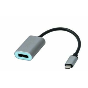 Adaptor USB-C la DisplayPort v1.2, 4K UltraHD, 60Hz, metal, i-Tec, cablu 15cm, negru imagine