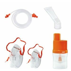 Set accesorii universale RedLine Orange pentru aparat de aerosoli nebulizator cu compresor (Transparent/Portocaliu) imagine