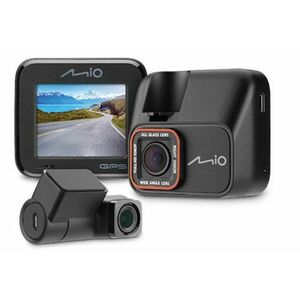 Kit camera auto DVR Mio MiVue C588T Dual, Full HD 1080p, Senzor G, Senzor 2M, Microfon, GPS imagine