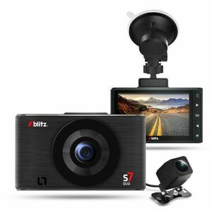 Camera auto DVR Xblitz S7 Duo, Full HD, Dual fata/spate, unghi de filmare 170°, display LCD 3inch, senzor G (Negru) imagine