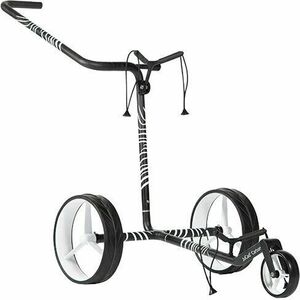 Jucad Carbon Zebra 3-Wheel White/Black Matt Cărucior de golf manual imagine