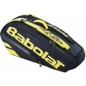 Babolat Pure Aero RH X 6 Black/Yellow Geantă de tenis imagine