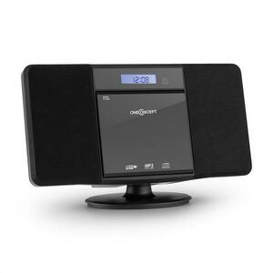 OneConcept V-13 BT, sistem stereocu CD MP3 USB Bluetooth radio și ceas cu alarmă, montare pe perete imagine