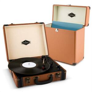 Auna Jerry Lee RECORD COLLECTOR, maro, set de gramofon, Retro Gramofon + valiză pentru discuri imagine