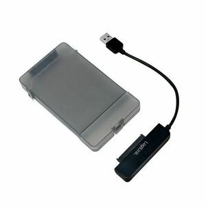 Cablu USB LOGILINK AU0037, USB 3.0 - SATA, 10cm, carcasa de protectie pentru HDD 2.5inch (Negru) imagine