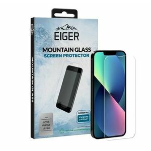 Folie Sticla Eiger Temperata pentru Apple iPhone 13 / 13 Pro, 9H, 2.5D, 0.33mm (Transparent) imagine