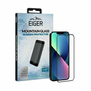 Folie Sticla Eiger pentru EGSP00782 iPhone 13 Pro Max Clear Black, 0.33mm, 9H, oleophobic (Transparent/Negru) imagine