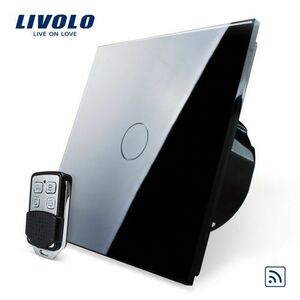 Intrerupator LIVOLO simplu wireless cu touch si telecomanda inclusa (Negru) imagine