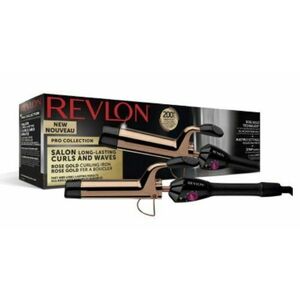 Ondulator REVLON Salon Long Lasting Curls & Waves RVIR1159E, 35 W, 200 C, 32 mm (Negru/Auriu) imagine
