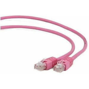 Cablu UTP Gembird PP12-0.5M/RO, Patchcord, CAT.5e, 0.5m (Roz) imagine