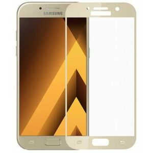 Folie Protectie Sticla Temperata Meleovo Full Cover Gold pentru Samsung Galaxy A3 (2017) imagine
