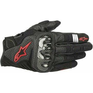 Alpinestars SMX-1 Air V2 Gloves Black/Red Fluorescent L Mănuși de motocicletă imagine