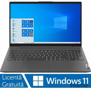 Laptop Nou Lenovo IdeaPad 5 15ITL05, Intel Core i7-1165G7 1.20-4.70GHz, 8GB DDR4, 256GB SSD, 15.6 Inch Full HD, Windows 11 Home, Graphite Gray imagine