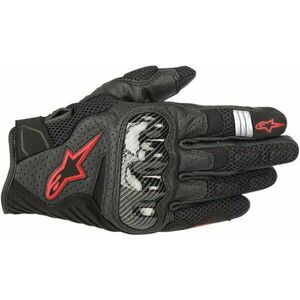 Alpinestars SMX-1 Air V2 Gloves Black/Red Fluorescent 2XL Mănuși de motocicletă imagine