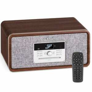Auna Bella Ann, sistem stereo, gramofon, radio DAB+/UKW, USB, bluetooth imagine