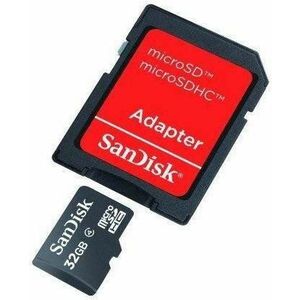 Card de memorie SanDisk microSDHC, 32GB + Adaptor SanDIsk, microSD/microSDHC imagine