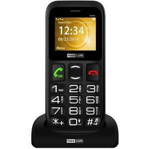Telefon Mobil MaxCom Comfort MM426, Buton SOS, 2G, Dual SIM (Negru) imagine