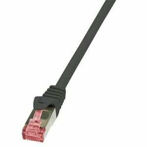 Cablu S/FTP LOGILINK Cat6, LSZH, cupru, 10 m, negru, AWG27, dublu ecranat CQ2093S imagine