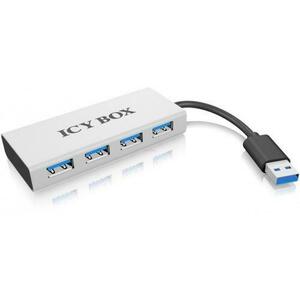 Hub USB RaidSonic ICY BOX IB-AC6104, USB 3.0, 4 porturi (Argintiu) imagine