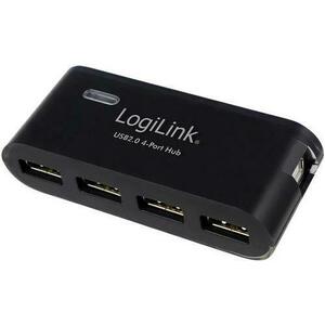 Hub USB LogiLink UA0085, 4xUSB 2.0 (Negru) imagine
