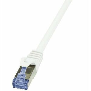 Cablu S/FTP LogiLink CQ3011S, Cat.6A, Patchcord (Alb) imagine