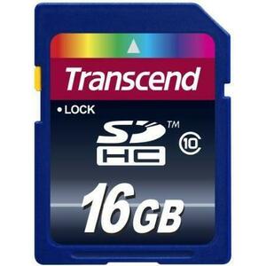 Card de memorie Transcend SDHC, 16GB, Clasa 10, pana la 10 MB/s imagine