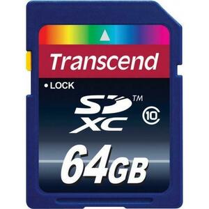 Card de memorie Transcend SDXC, 64GB, Clasa 10, pana la 45 MB/s imagine