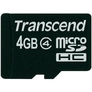 Card de memorie Transcend microSDHC, 4GB, Clasa 4 imagine