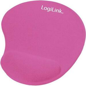 Mouse Pad LogiLink ID0027P, ergonomic cu gel (Roz) imagine