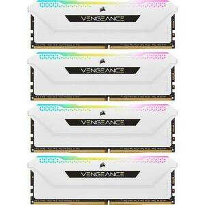 Memorii Corsair Vengeance RGB PRO SL White 32GB(4x8GB) DDR4 3200MHz CL16 Quad Channel Kit imagine