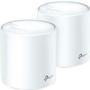 Router Wireless Mesh TP-Link Deco X60, Gigabit, Dual Band, 3000 Mbps, 2 Pack (Alb) imagine