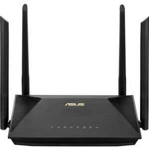 Router Gaming Wireless ASUS RT-AX53U, AX1800, WiFi 6, OFDMA, MU-MIMO, AiProtection, Parental Controls, 4 antene Wi-Fi (Negru) imagine