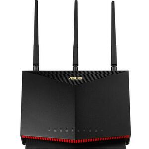 Router modem ASUS 4G-AC86U, AC2600, Dual-band, LTE, MU-MIMO, AiProtection, 3 Antene externe (Negru) imagine
