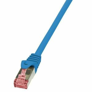 Cablu S/FTP LOGILINK Cat6, LSZH, cupru, 0.25 m, albastru, AWG27, dublu ecranat CQ2016S imagine