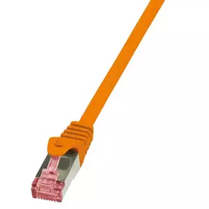 Cablu S/FTP LOGILINK Cat6, LSZH, cupru, 0.25 m, portocaliu, AWG27, dublu ecranat CQ2018S imagine