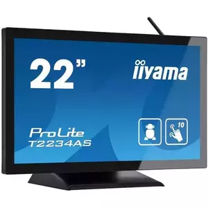 Monitor IPS LED iiyama 21.5inch T2234AS-B1, Full HD (1920 x 1080), HDMI, Touchscreen, Android imagine