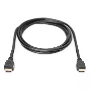 Cablu HDMI-HDMI HighSpeed, Ethernet Connection, AK-330124-010-S, 1 m, DIGITUS, Negru imagine