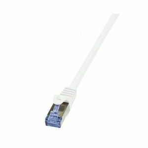 Cablu Patchcord Logilink CQ4021S, S/FTP, Cat6a, 0.5m, alb imagine