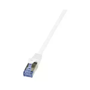 Cablu Patchcord Logilink CQ4061S, S/FTP, Cat6a, 3m, alb imagine