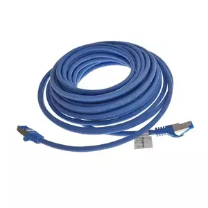 Cablu ecranat S / FTP, Lanberg 42714, cat 6A, mufat 2xRJ45, lungime 10 m, AWG 26, 500 MHz, LSZH, de legatura retea, ethernet, albastru imagine