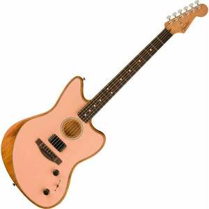 Fender Acoustasonic Player Jazzmaster Shell Pink imagine