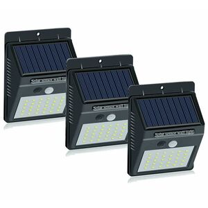 Set 3 Lampi BRIGHT 30 LED Solare cu senzor de miscare si lumina 1 mod ILUMINARE imagine