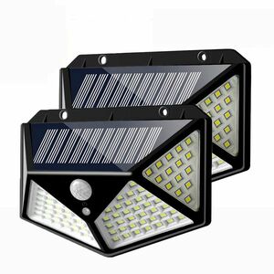 Set 2 Lampi ULTRA 100 LED Solare cu senzor de miscare si lumina 3 moduri ILUMINARE imagine