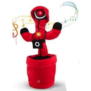 Jucarie interactiva tip cactus model Squid Game cu LED-uri Dansator Vorbitor Imita ROSU imagine