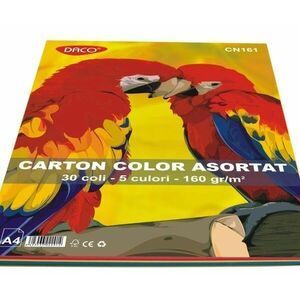 Carton color A4 160g 30 coli 5 culori Daco imagine