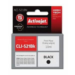 Cartus compatibil CLI-521 black pentru Canon, 10 ml, Premium Activejet, Garantie 5 ani imagine